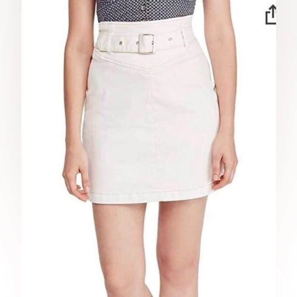 Free People Belted It Up Mini Skirt